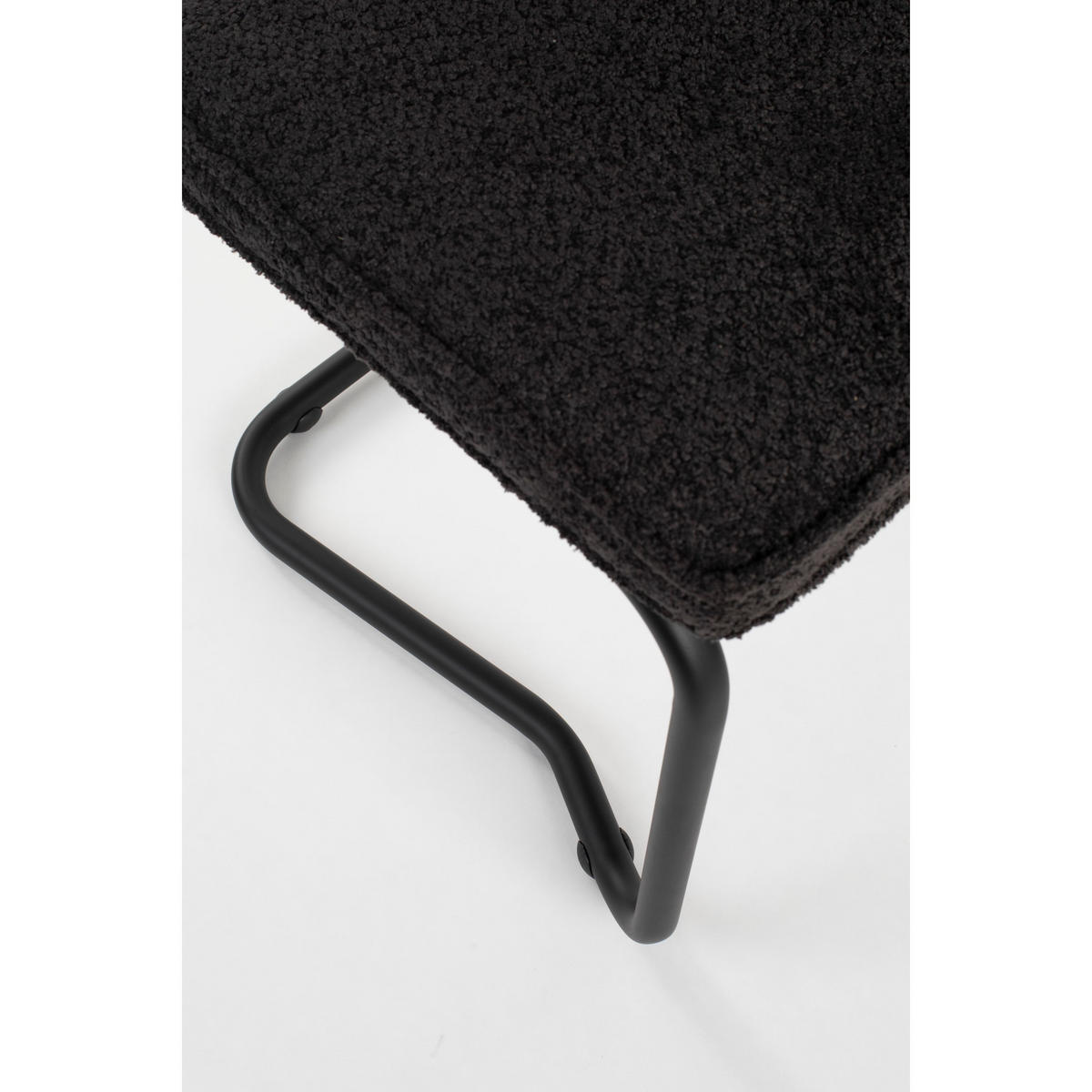 ESSZIMMERSTUHL Ridge Kink Soft Schwarz - 2 er Set - Schwarz, Textil (48/85/50cm) - Zuiver