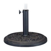 STOJALO za senčnik - črna, kovina/umetna masa (45/45cm) - Relaxdays