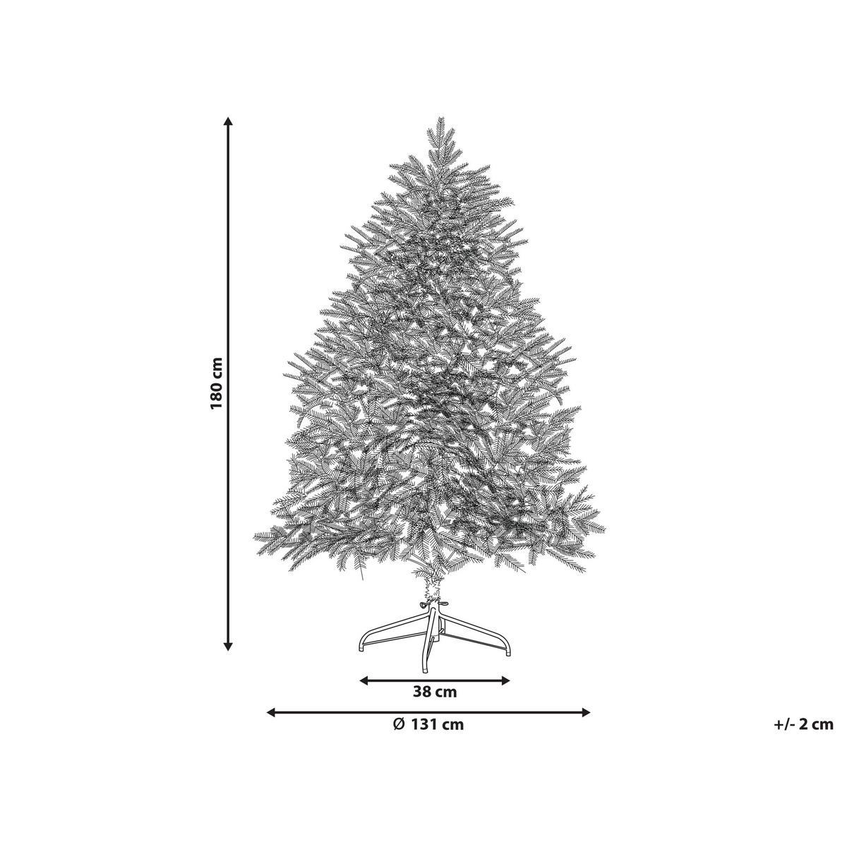 WEIHNACHTSBAUM 180 cm Weiß Brisco - Weiß, Kunststoff (180cm) - Beliani