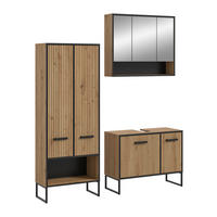 BAD-SET BAGNO 3-tlg. (B/H/T: ca. 154/192/36 cm) in Artisan Oak Nachbildung/Artisan Oak Nachbildung - Eiche Artisan, Holzwerkstoff (154/192/36cm)