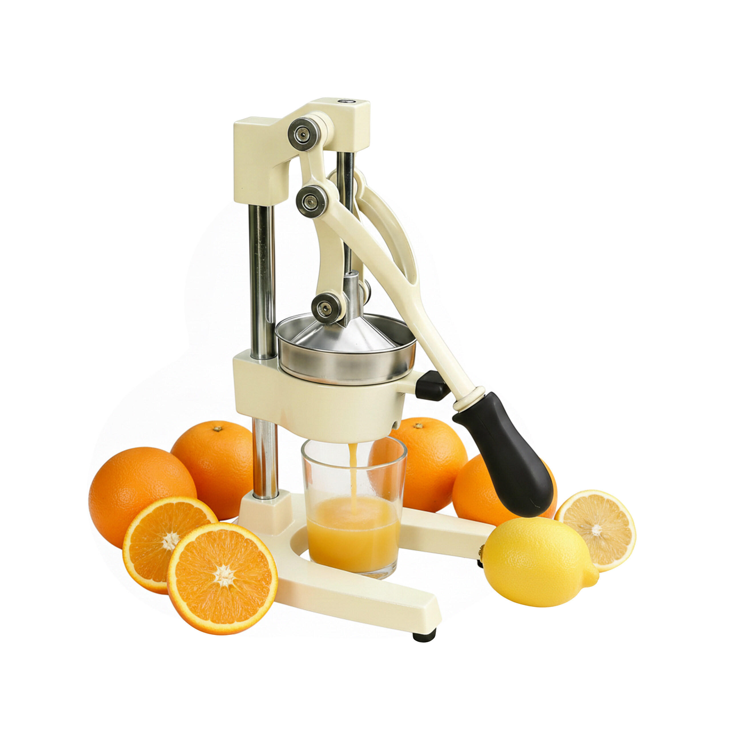 SAFTPRESSE - Beige, Kunststoff/Metall (18.5/39.5/27.5cm) - Relaxdays