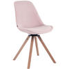 ESSZIMMERSTUHL Troll Samt, Gestell Buchenholz Rund Natura Pink - Rosa/Naturfarben, Holz/Buchenholz (48/84/56cm) - TPFLiving