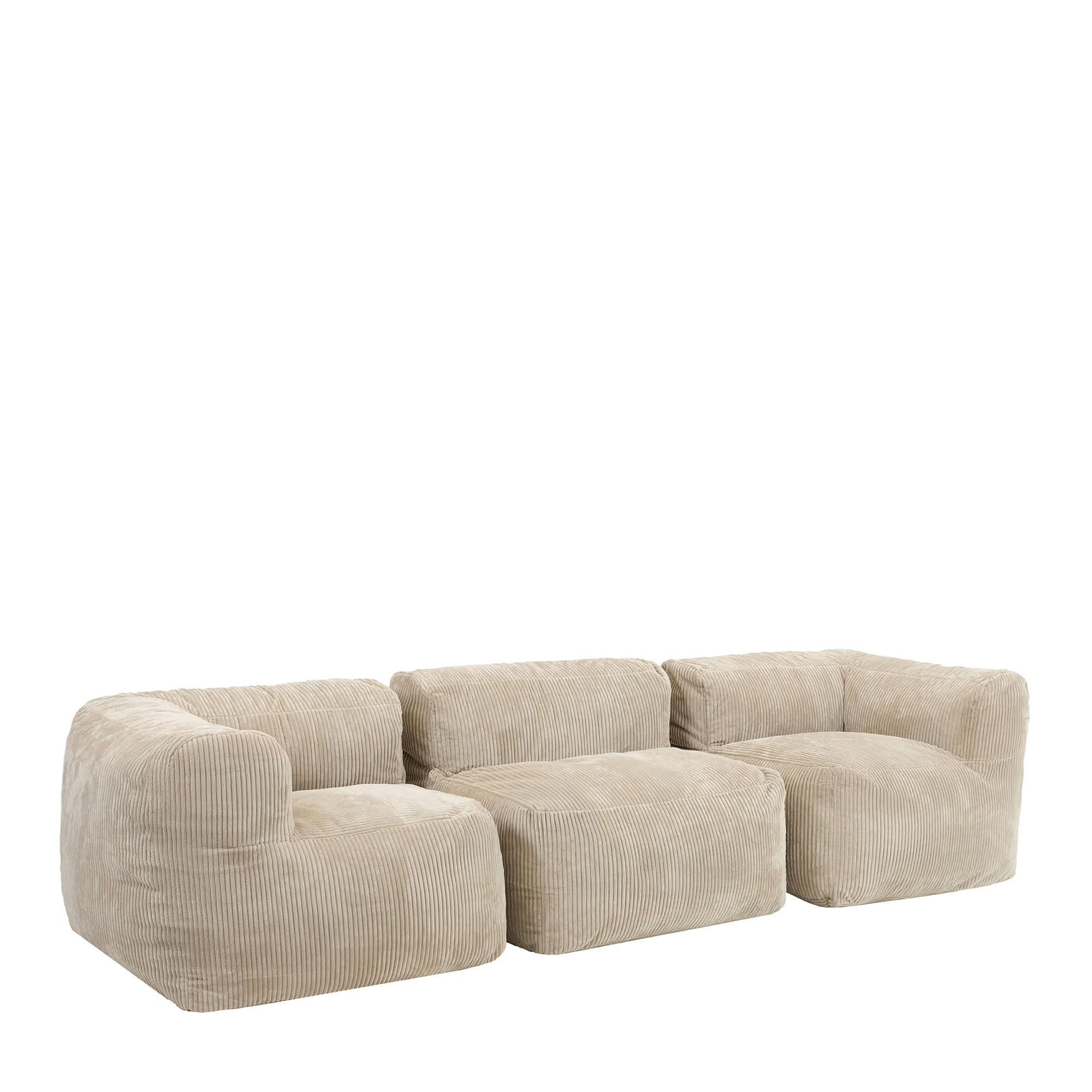 icon Sitzsack-Sofa Beige 550x68x100 cm