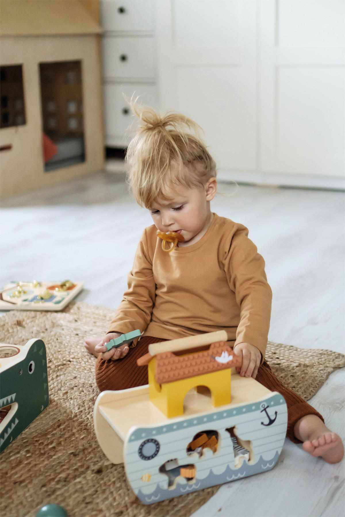 STECKSPIEL ARCHE NOAH „SAFARI“ - Naturfarben, Holz (14/21/27cm) - small foot