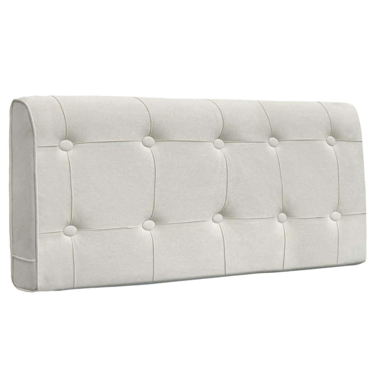 KOPFTEIL Rautengitter Wildlederimitat 60*123cm - Beige/Grau, Textil (10/60/120cm) - Vercart