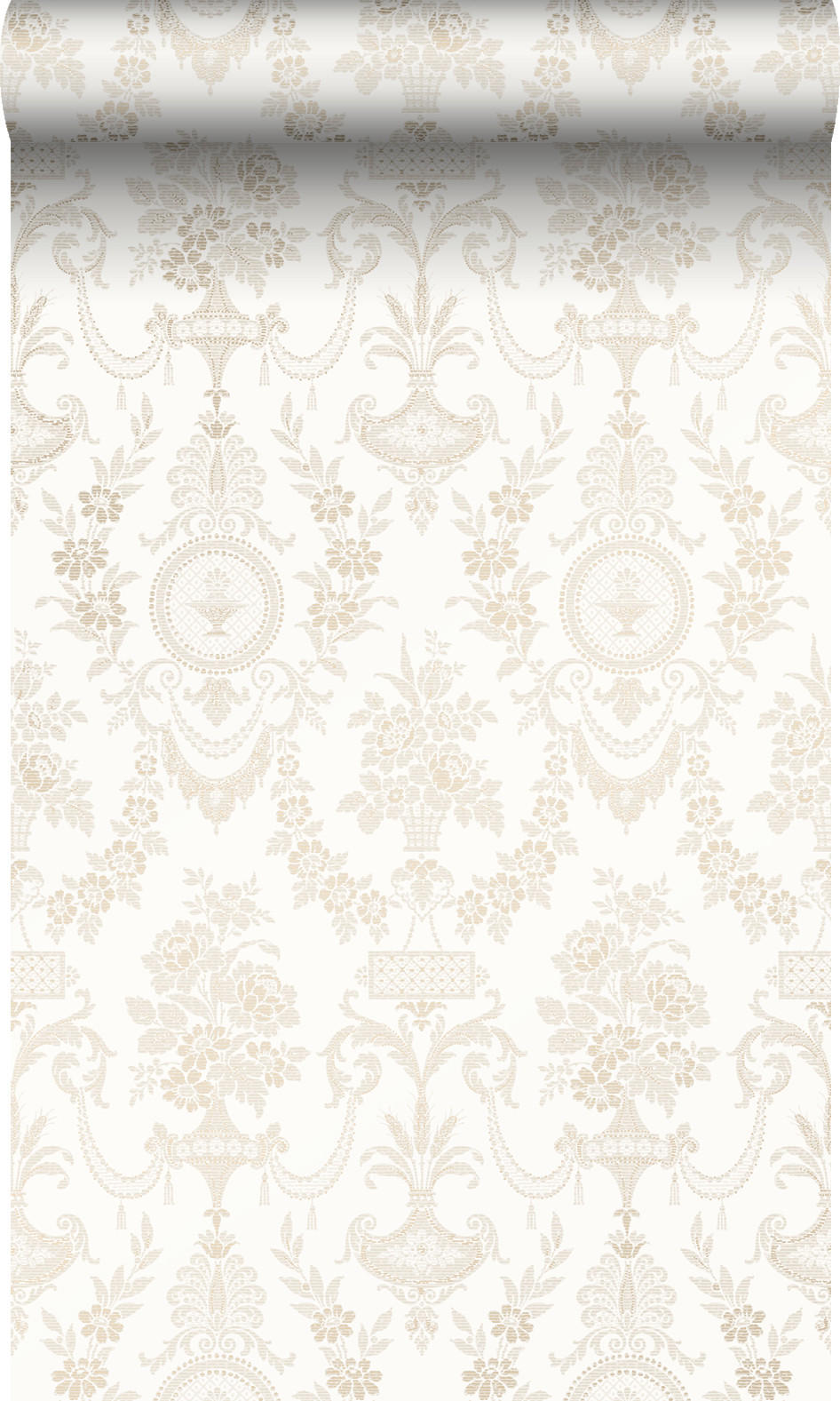 TAPETE Ornamente 53 cm x 10.05 m - Weiß, Papier (53/1000cm) - Origin Wallcoverings