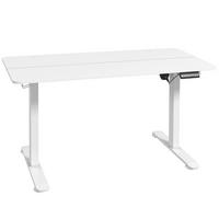 SCHREIBTISCH höhenverstellbar 140 x 70 cm elektrisch Weiß - Weiß, Holz (140/70/116cm) - Meubliv