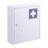 MEDIZINSCHRANK - Grau, Metall (31.5/36/10cm) - Relaxdays