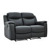 RELAXSOFA Leder 2-Sitzer - Anthrazit - EVASION - Anthrazit, Leder (96/100/156cm) - Vente-Unique
