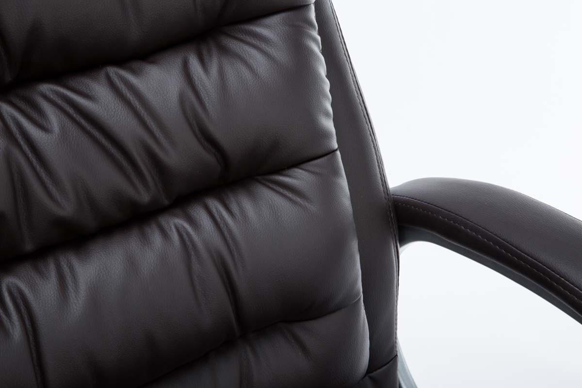 BÜROSTUHL SOUK - 116x68x77, Braun | Kunstleder - Braun, Leder/Metall (68/116/77cm) - DELUKE