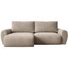 ECKSCHLAFSOFA Poss L cappuccino links - Cappuccino, Textil (253/153cm) - Beautysofa