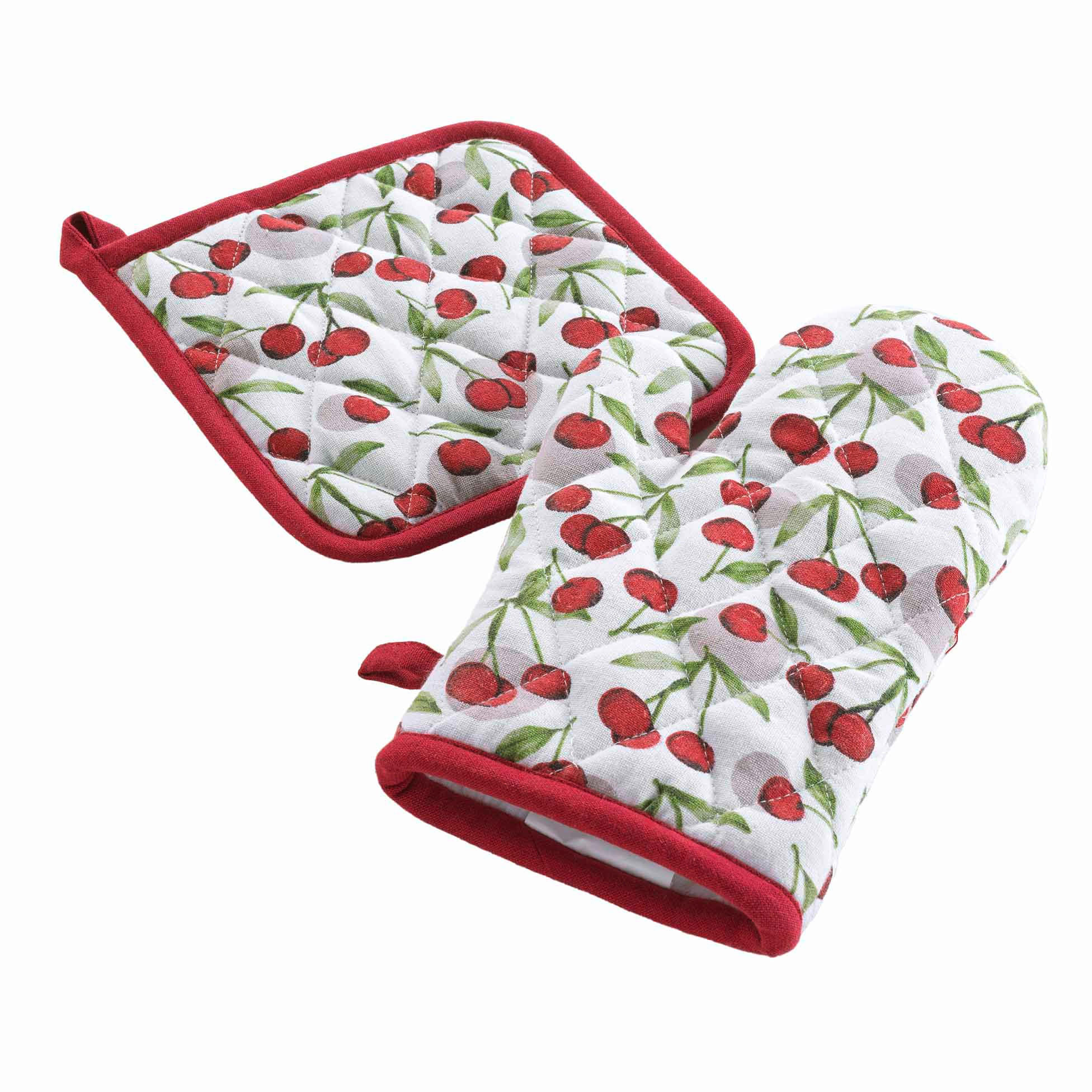 KÜCHENHANDSCHUH UND UNTERSETZER Ruby 18/28 cm - Multicolor, Textil (28/20cm) - Douceur d´intérieur