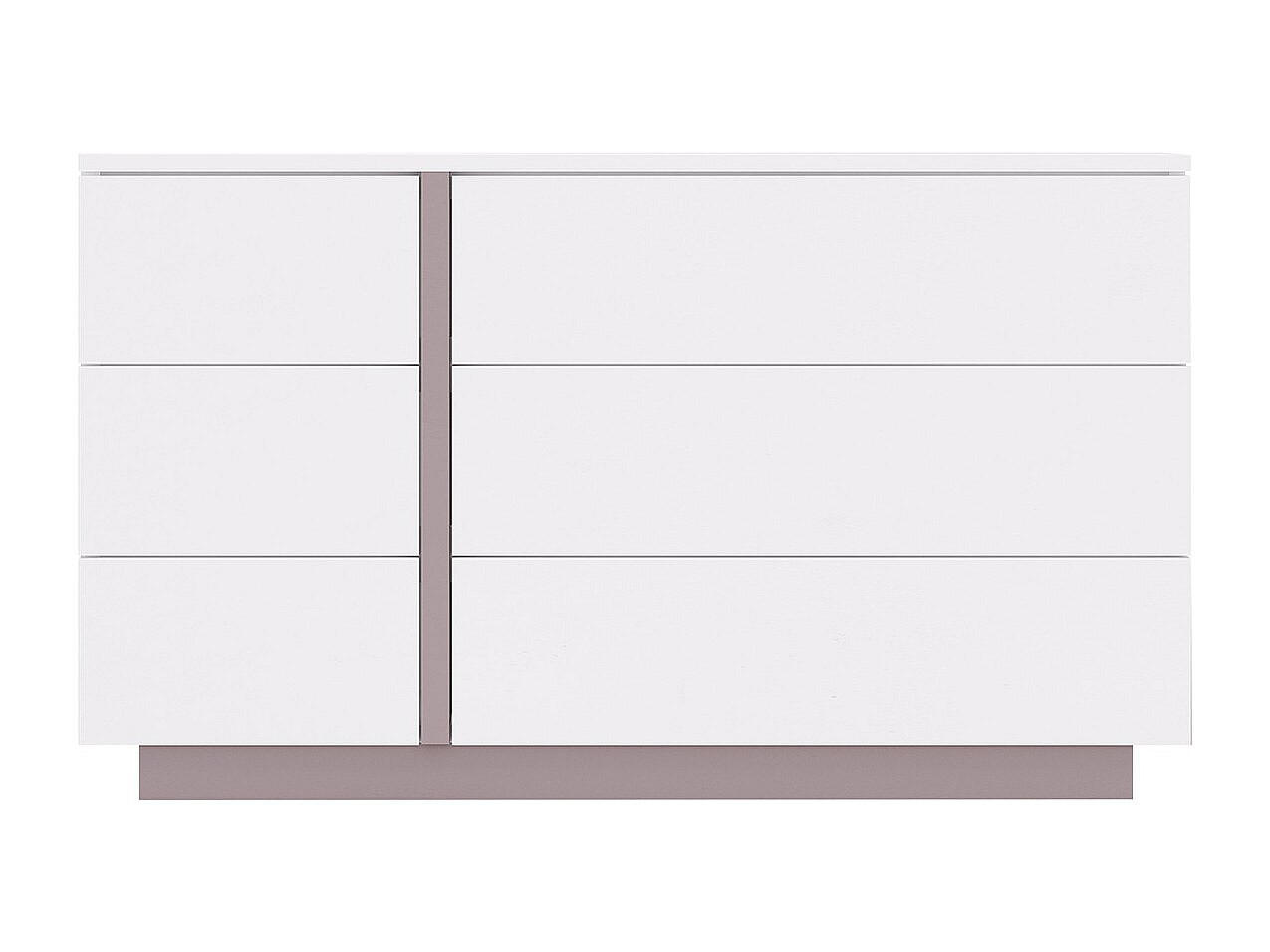 KOMMODE - 120 cm x 39 cm - Holz, Platte - Taupe, Weiß - NAPOLI - Taupe/Weiß, Holz (120/70/39cm) - Vente-Unique