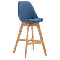 BARHOCKER Cannes Massivholz 112x48x56 cm Blau - Blau, Textil (48/112/56cm) - furnicato