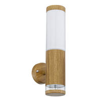 LED AUSSEN-WANDLEUCHTE Edelstahl Braun - Braun, Metall (8.5/35/14.2cm) - Globo Lighting