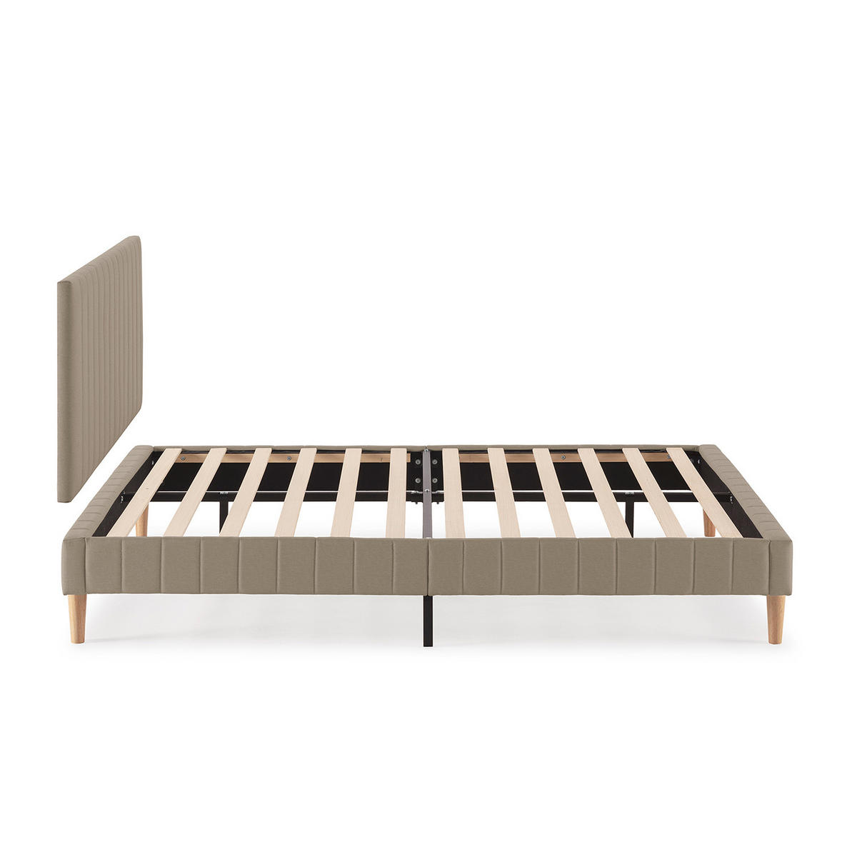 POLSTERBETT + kopfteil 140x190 cm Eris, Beige - Beige, Textil (192/142/90cm) - VS Venta-stock