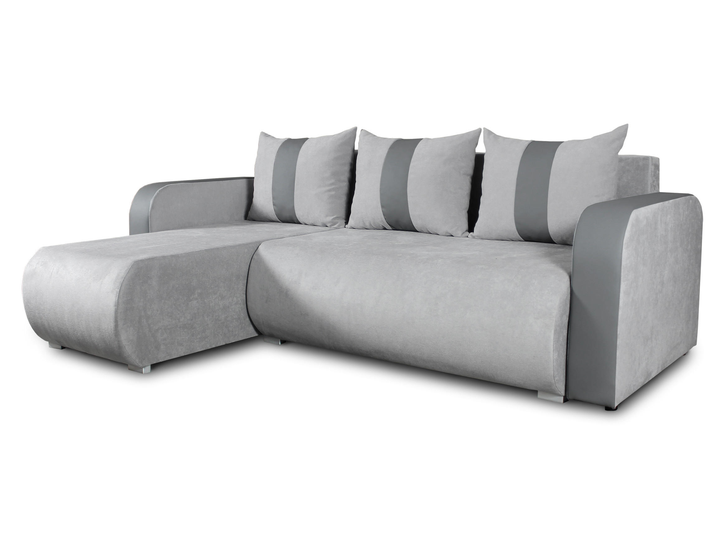 ECKSOFA Rino - Dunkelgrau/Grau, Holz/Textil (230/152cm) - Sofnet