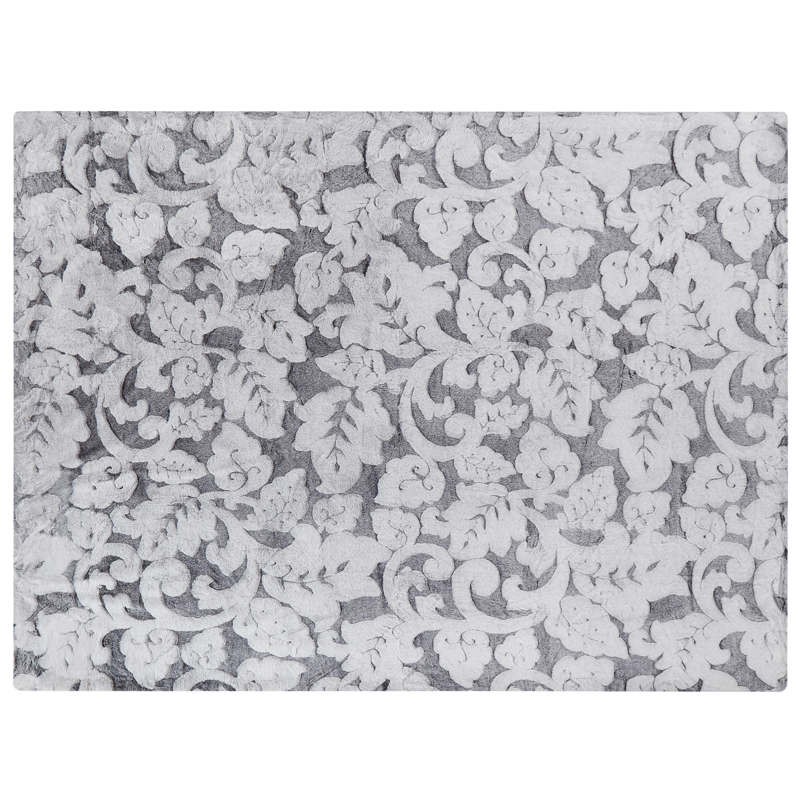 DECKE Hellgrau Kosi 150/200 cm - Hellgrau, Textil (150/200cm) - Beliani