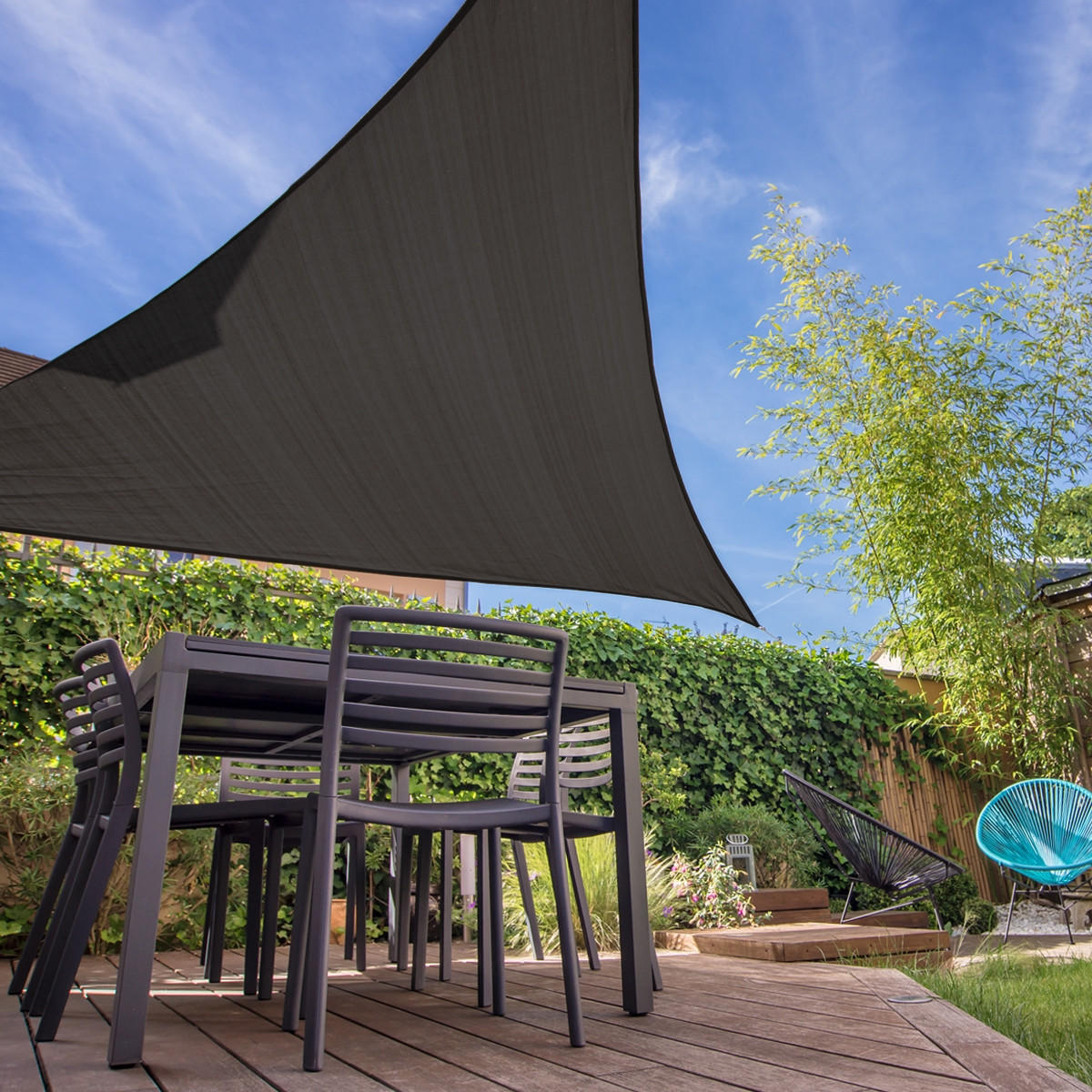 SONNENSEGEL - Anthrazit, Textil (360/360cm) - ECD-Germany