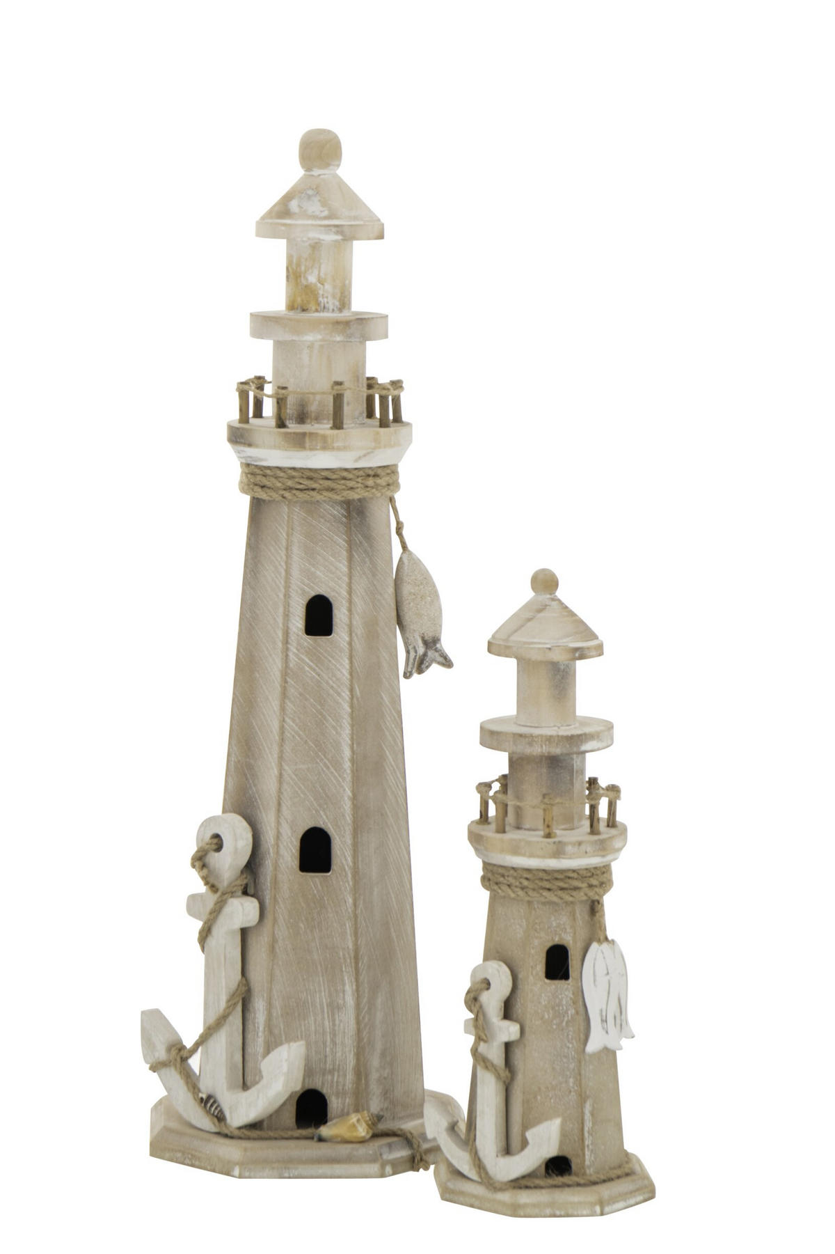 DEKOOBJEKT LEUCHTTURM - Naturfarben, Holz (17.5/53/16.5cm) - J-Line