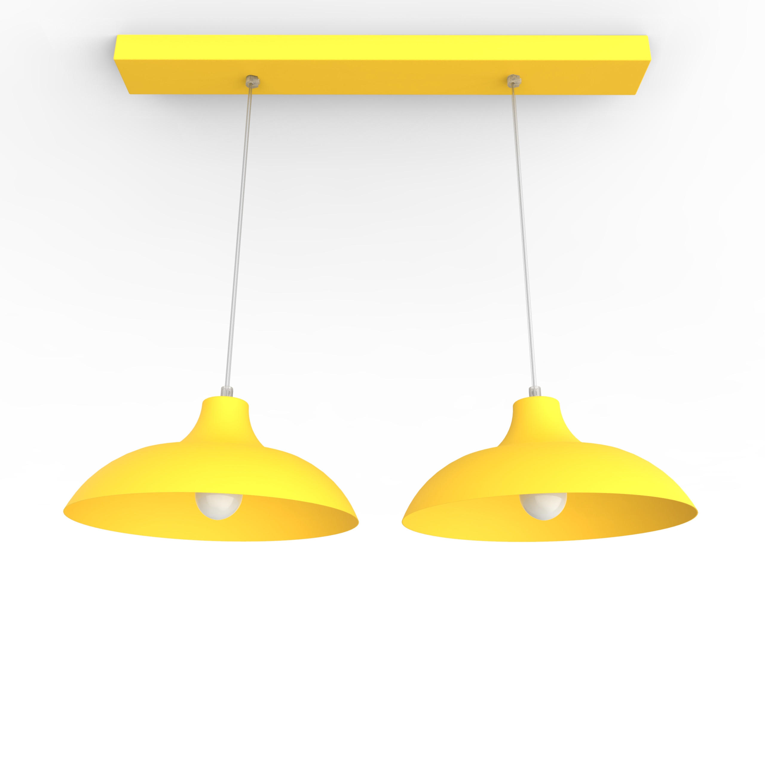 HÄNGELEUCHTE - Gelb, Metall (30/30/15cm) - Lumicom