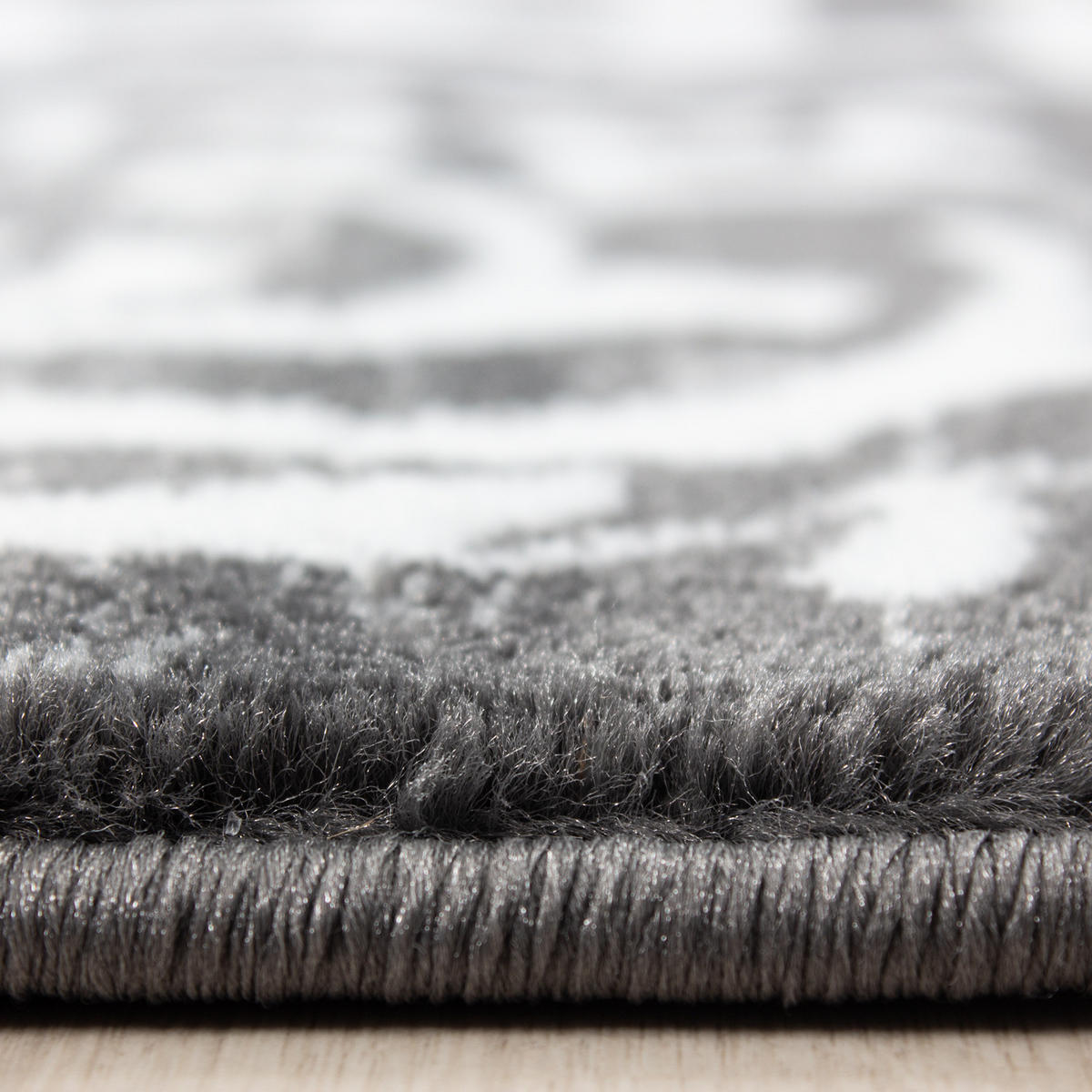TEPPICH Kurzflor Mäander Polypropylen saugroboter Wohnzimmer Grau Rechteckig 120x170 - Grau, Textil (120/170cm) - KADIMA DESIGN