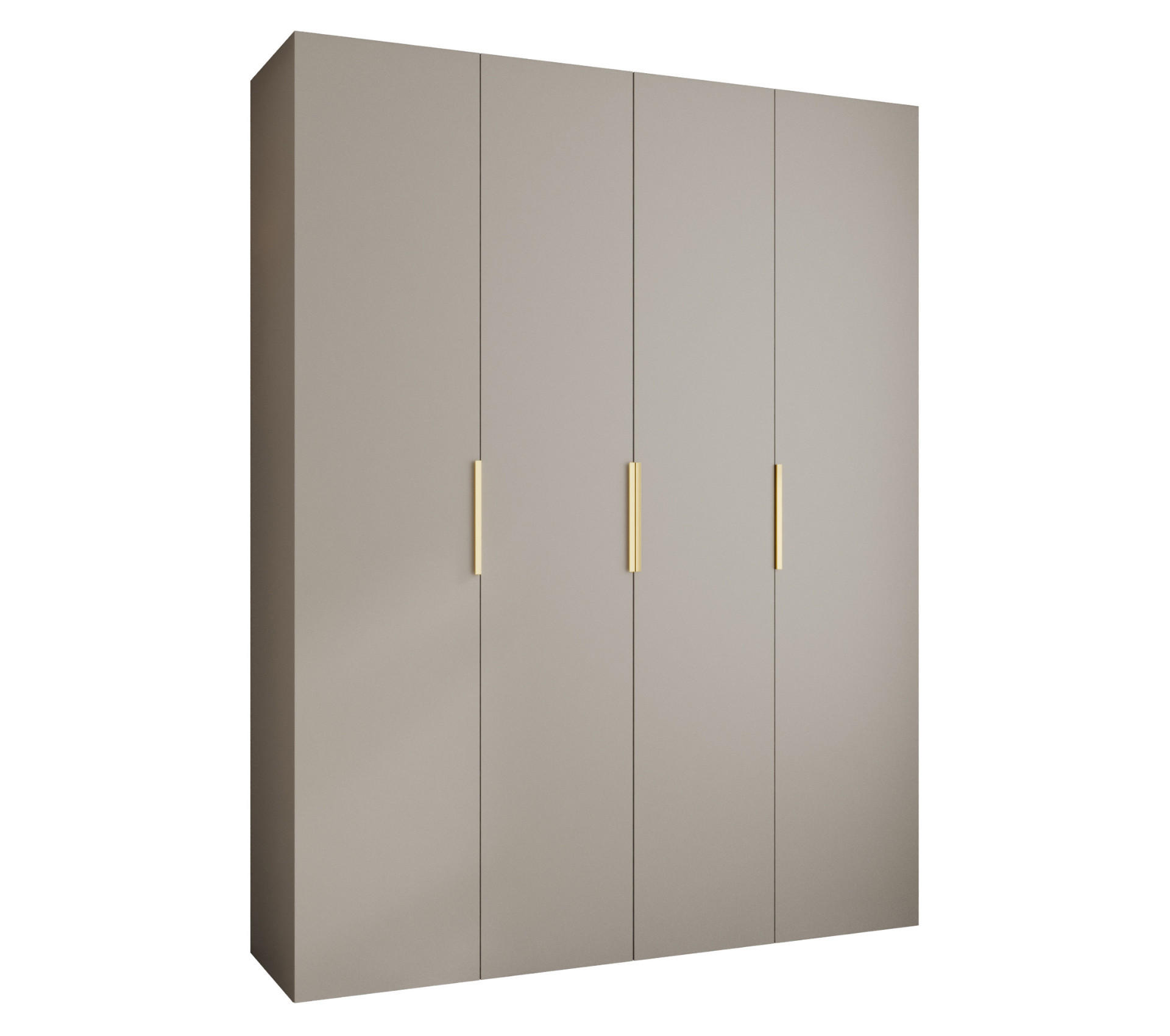 DREHTÜRENSCHRANK 245,5/190/50 4-türig - Kaschmir/Goldfarben, Holz/Metall (190/245.5/50cm) - Abiks Möbel