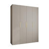DREHTÜRENSCHRANK 245,5/190/50 4-türig - Kaschmir/Goldfarben, Holz/Metall (190/245.5/50cm) - Abiks Möbel