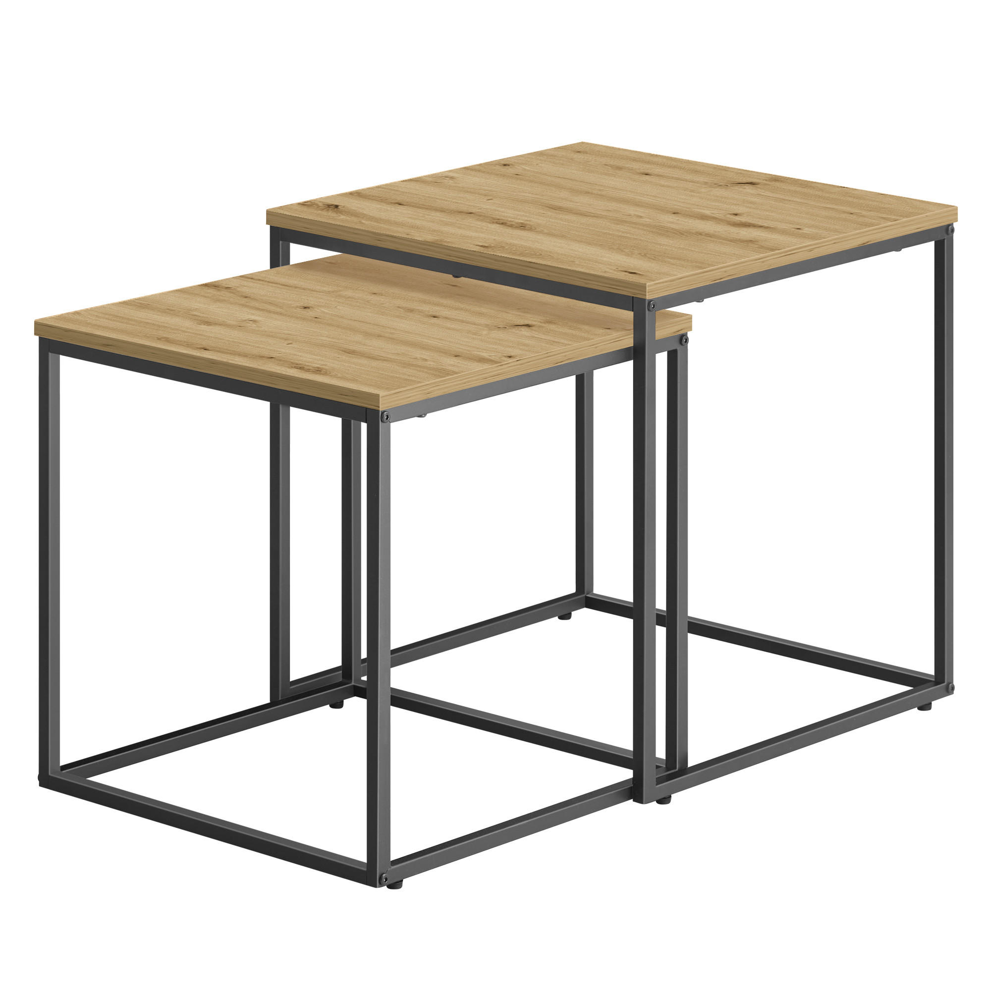 COUCHTISCH 2er Set quadratisch - Eiche Artisan, Holzwerkstoff (50/50/50.5cm) - Mat-Haus