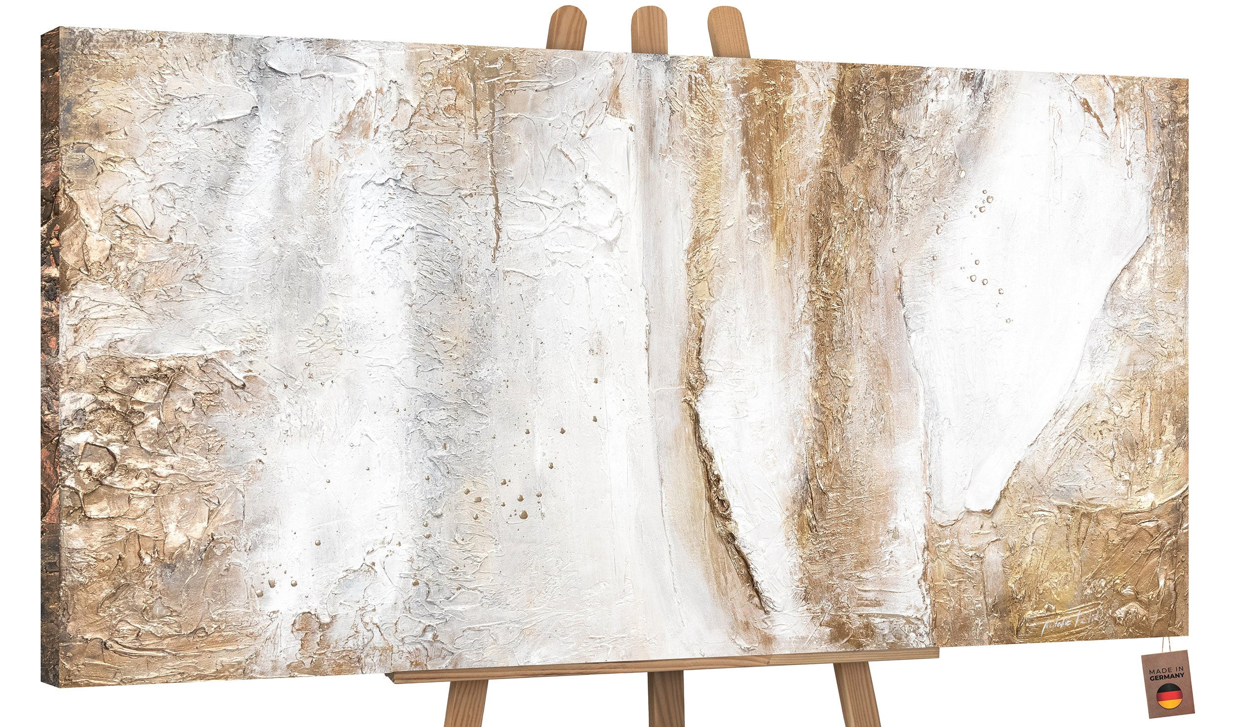 GEMÄLDE Ästhetik auf Keilrahmen 100x50 cm - Kupferfarben, Holz (100/50cm) - YS-art gallery