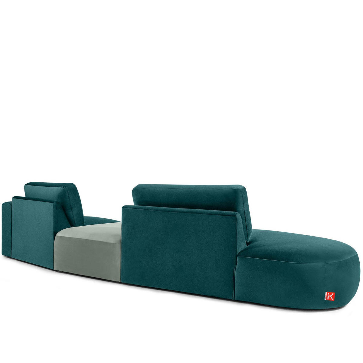 4-SITZER ECKSOFA ZUCCO Velour links, Mint - Mintgrün, Textil (350/84/105cm) - KONSIMO®