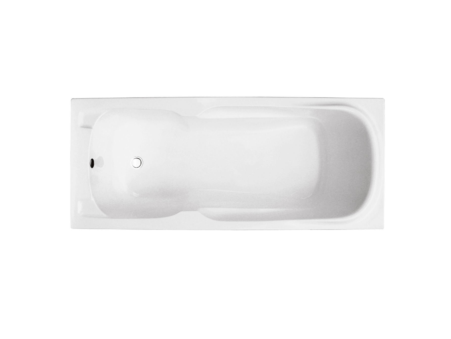 BADEWANNE Rechteck LONG 180/80 Ablauf & Füße - Weiß, Kunststoff (80/62/180cm) - bad land