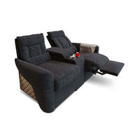 KINOSESSEL Kinosessel Relax Schwarzgrau - Schwarz/Grau, Kunststoff (190/94/92cm)