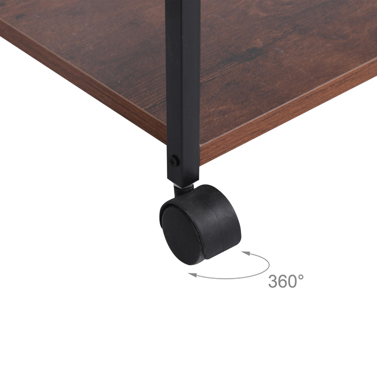 KÜCHENROLLWAGEN - Dunkelbraun, Holzwerkstoff/Metall (80/87/40cm) - Relaxdays