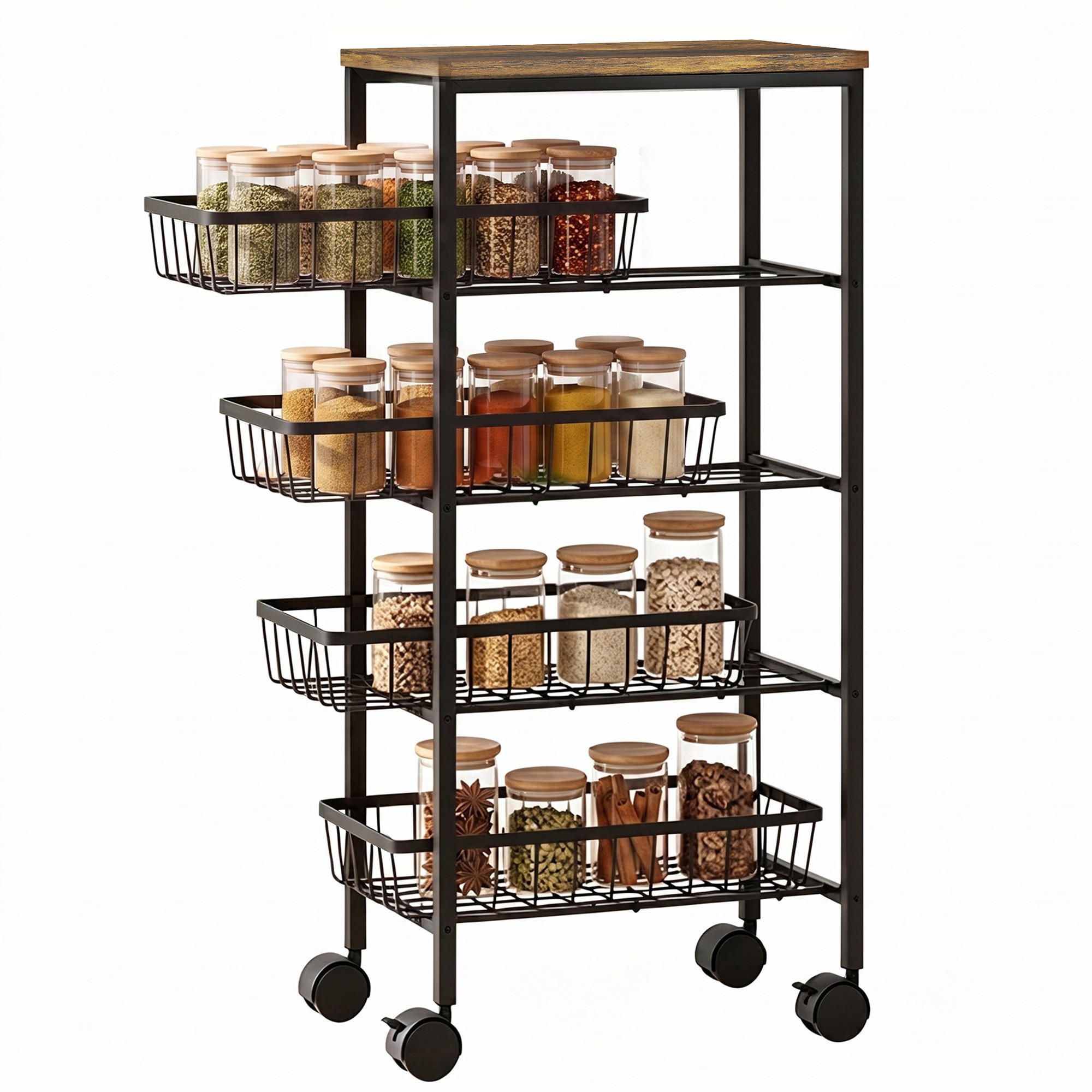 Pangivo Servierwagen Braun 24x81.5x40 cm