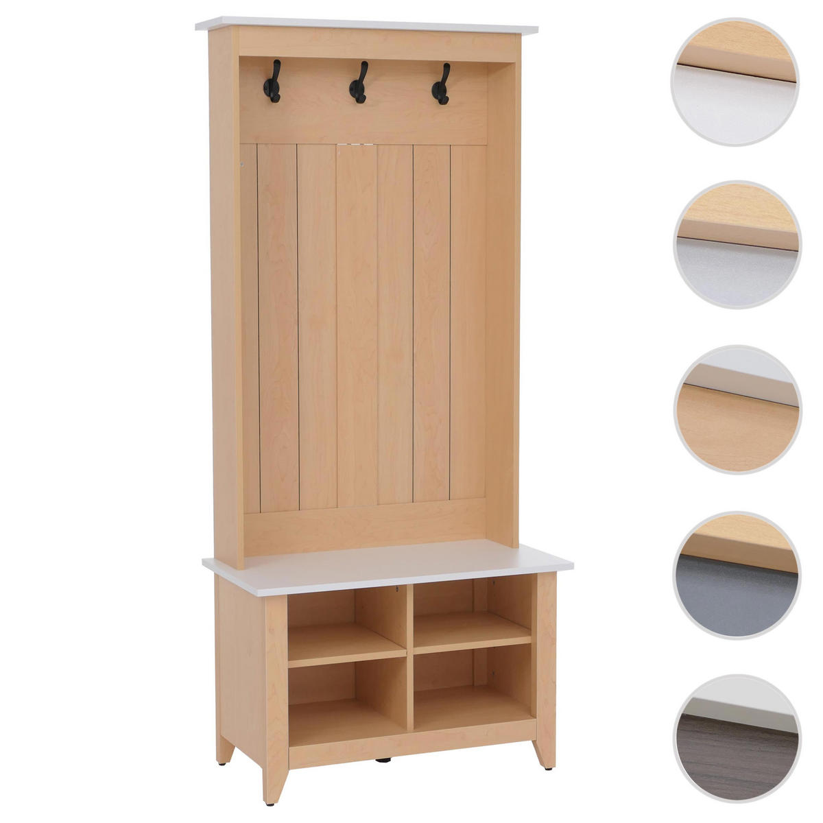 GARDEROBE Beige, Weiß - Beige/Weiß, Holz (76/170/39cm) - MCW