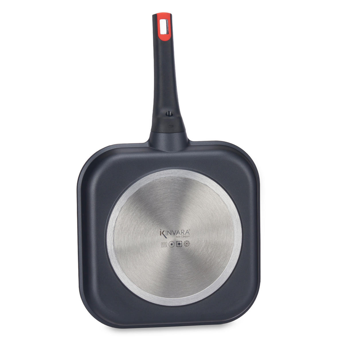 GRILLPFANNE Induktion Molten 28/28 cm - Schwarz, Metall (60cm) - Kinvara