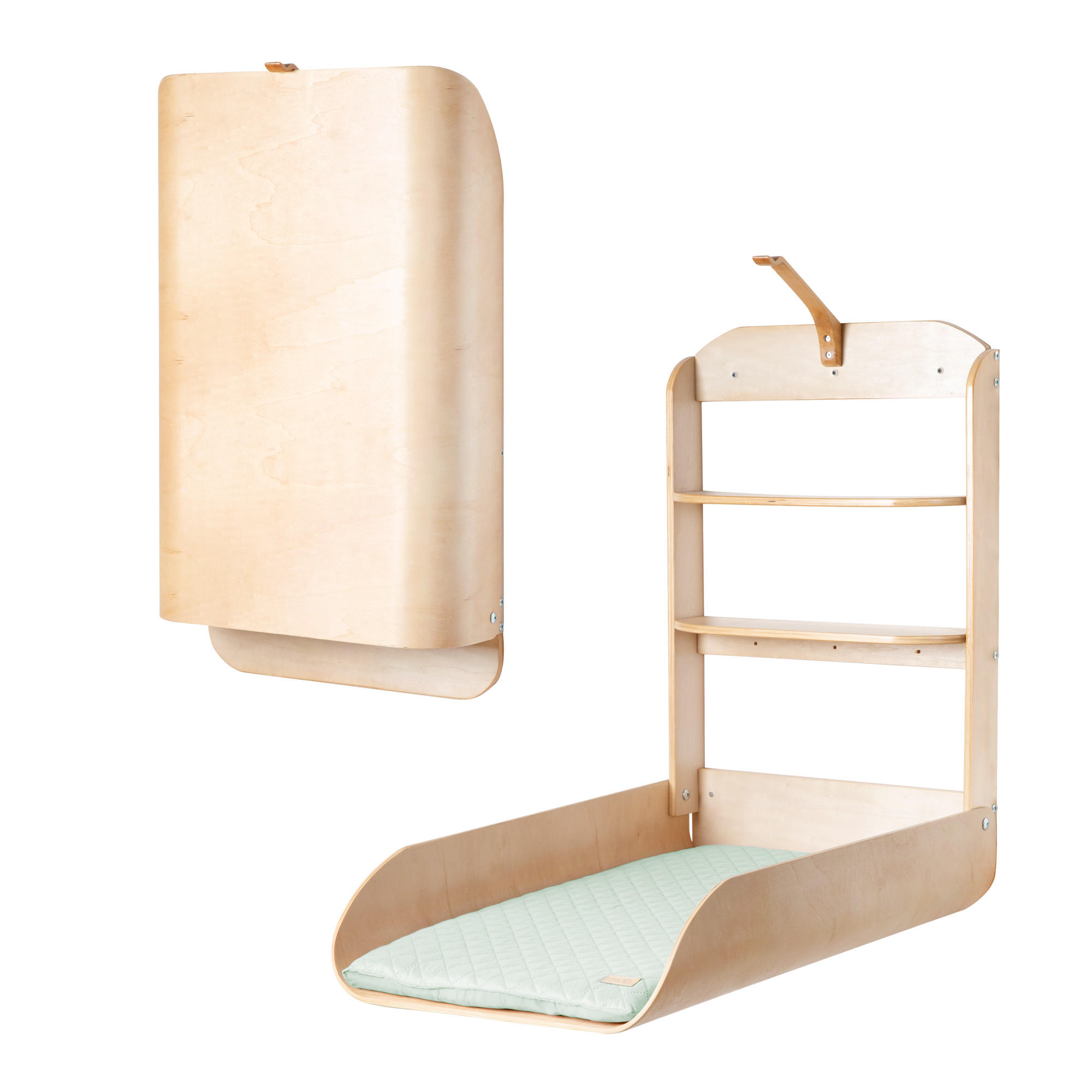 WANDWICKELREGAL roba Style Frosty green - Naturfarben, Holzwerkstoff (49/85/76.5cm) - Roba