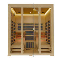 INFRAROTKABINE Billund mit Dual-Heizsystem & Hemlockholz - Naturfarben, Holz (170/190/190cm) - Artsauna