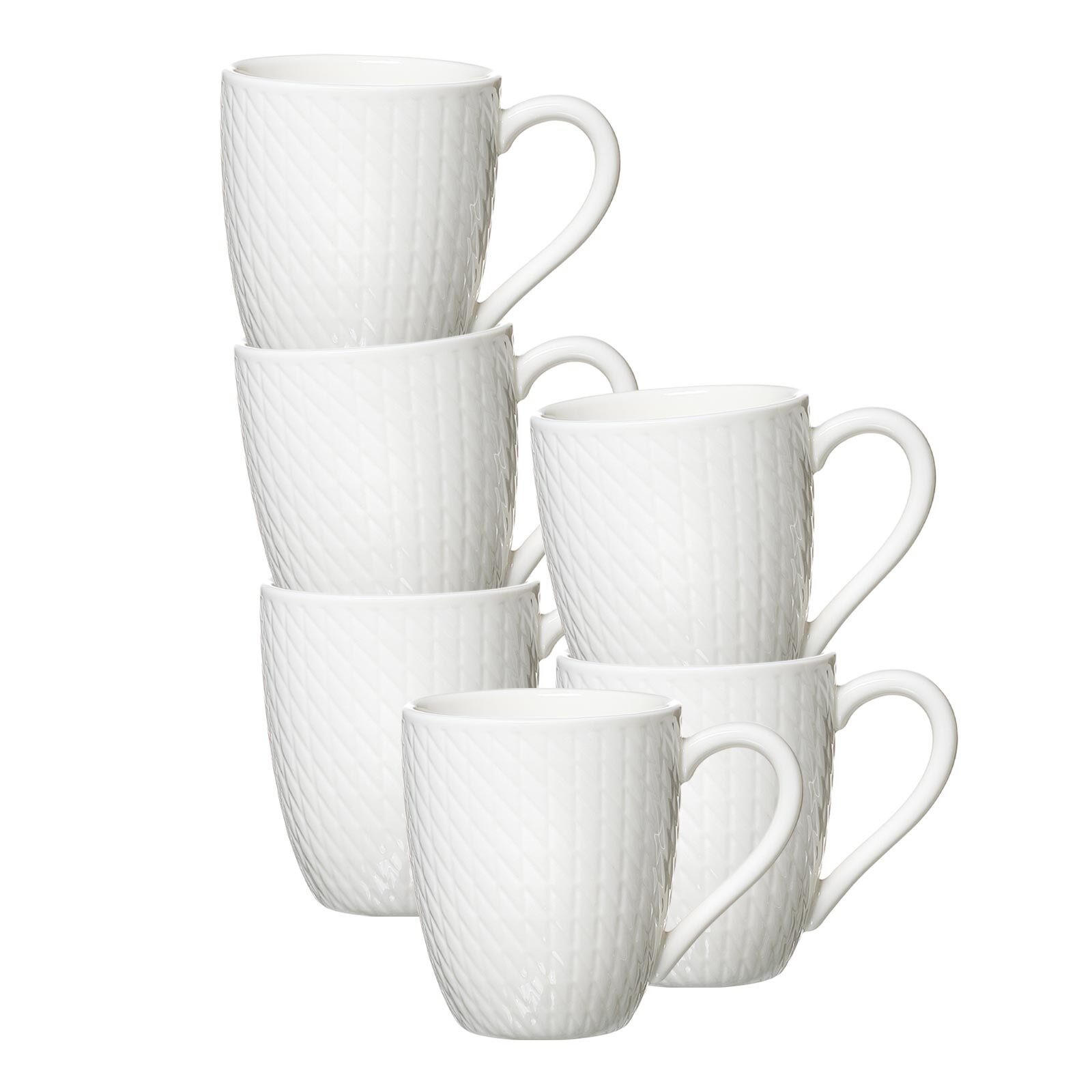 KAFFEEBECHER Saphir weiß 320 ml 6er Set - Weiß, Keramik (0.32L) - Ritzenhoff Breker