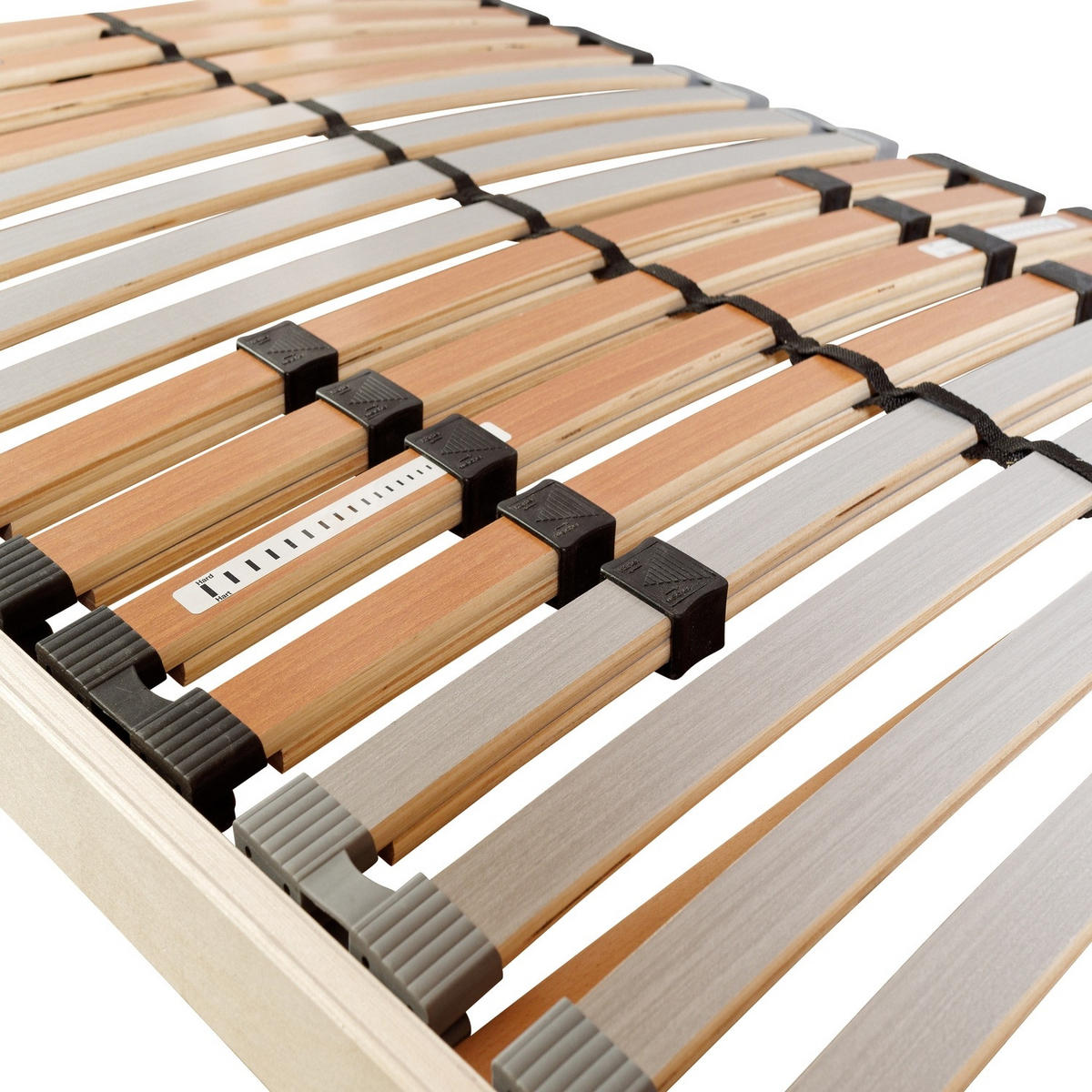 LATTENROST 90x190 cm vormontiert 28 Latten 5-Zonen belastbar ca. 150 Kg Birkenschichtholz - Braun, Holz (90/190cm) - Sleepneo