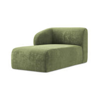 SOFAELEMENT Links Chenille Stoff Grün - Schwarz/Grün, Holzwerkstoff/Kunststoff (91/75/166cm) - Makamii