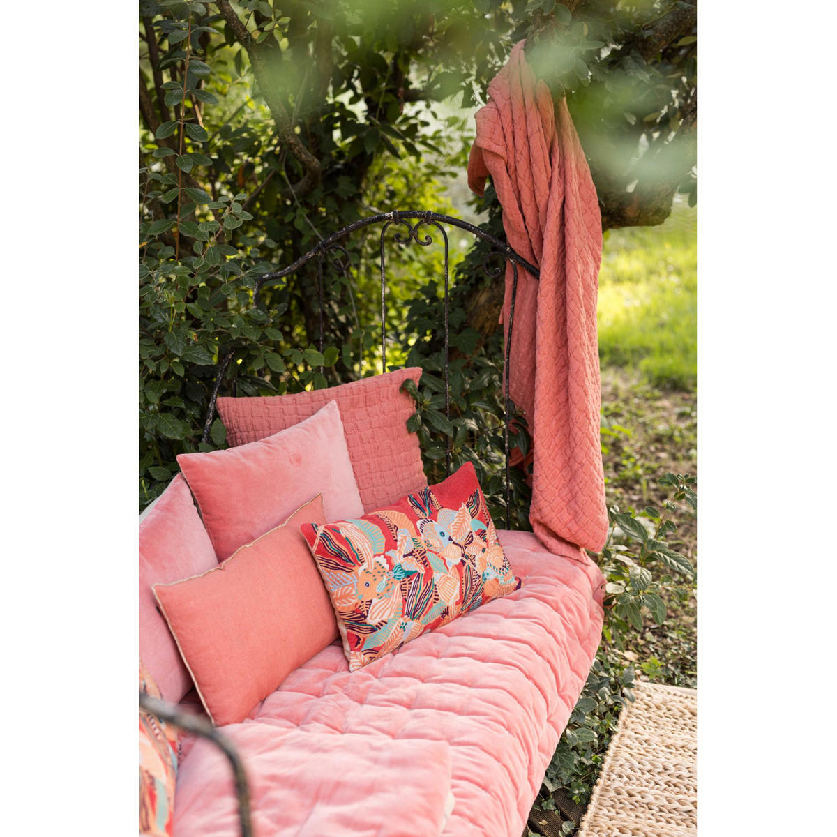PLAID Swami pfirsich 130 x 200 cm - Rosa, Textil (130/200cm) - Vivaraise