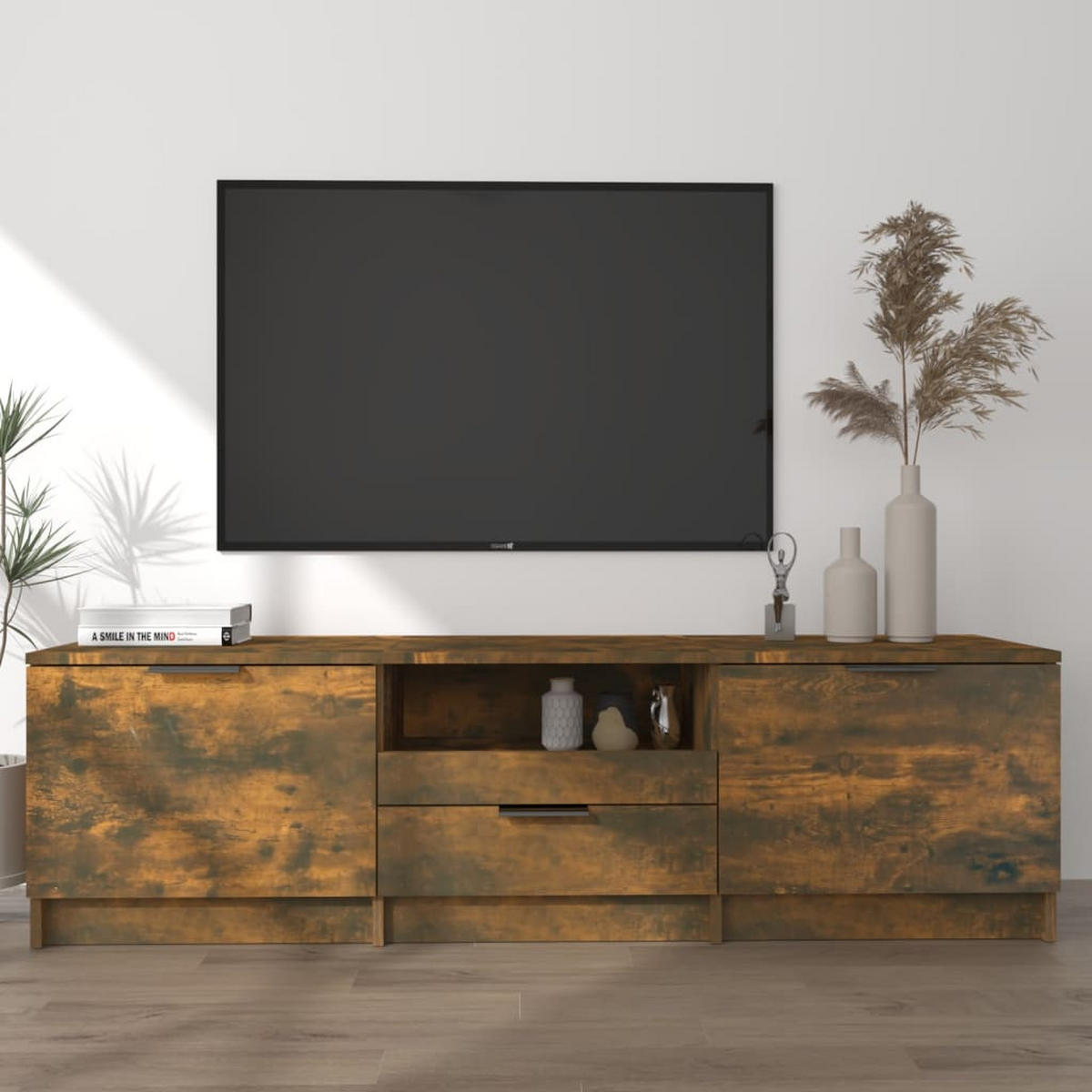 TV-SCHRANK Räuchereiche 140/35/40 Cm Holzwerkstoff - Braun, Holzwerkstoff (35/40/140cm) - vidaXL