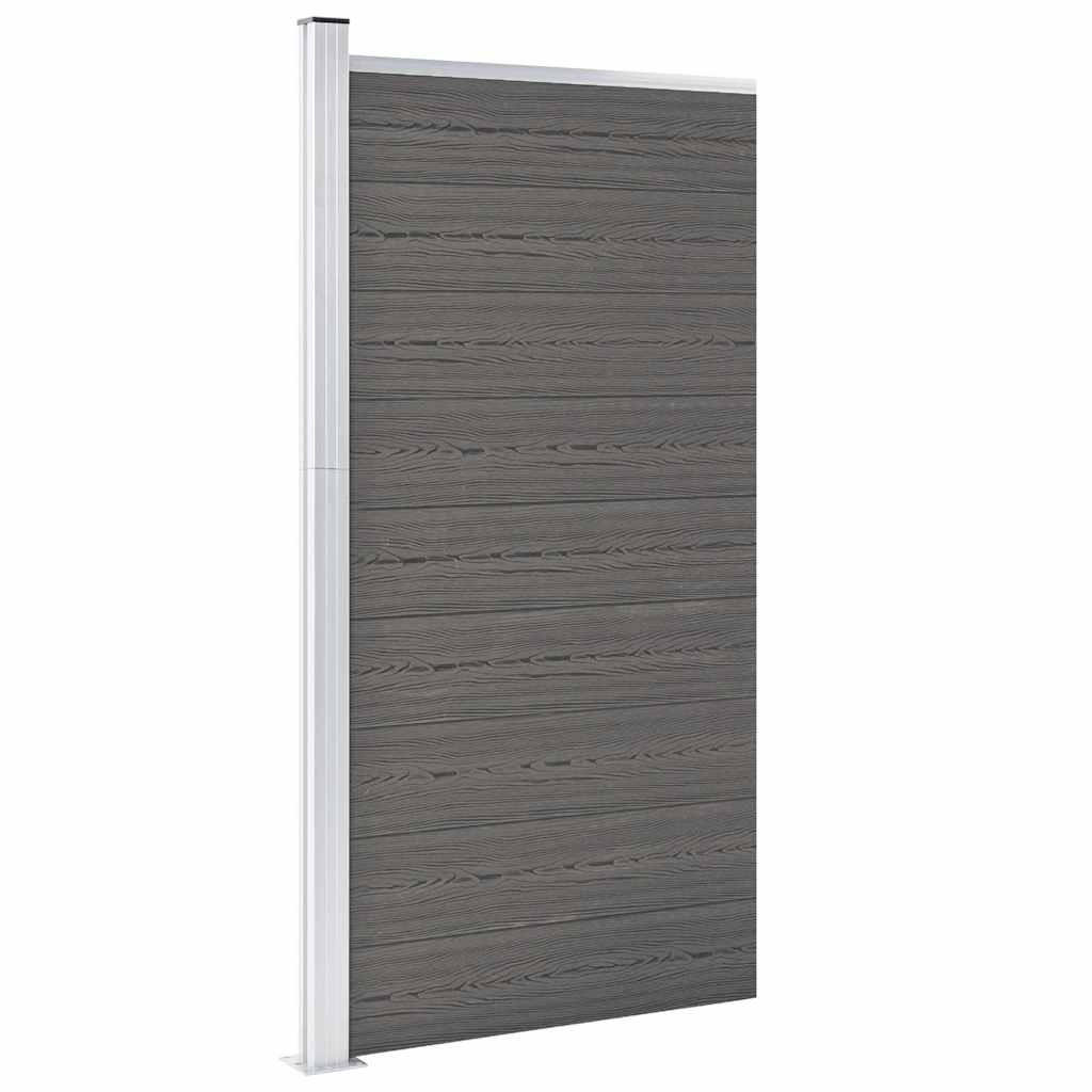 ZAUNELEMENT Wpc 95/186 Cm Grau - Grau, Holzwerkstoff (186cm) - vidaXL