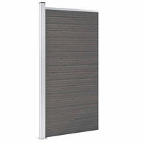 ZAUNELEMENT Wpc 95/186 Cm Grau - Grau, Holzwerkstoff (186cm) - vidaXL