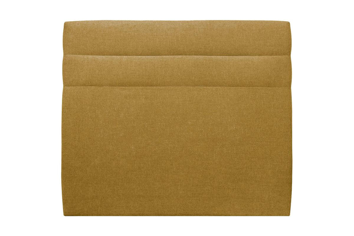 KOPFTEIL Modell Linien – Gelber Stoff 140 cm - Gelb/Beige, Karton/Holz (140/120/10cm) - Sommeil de Plomb