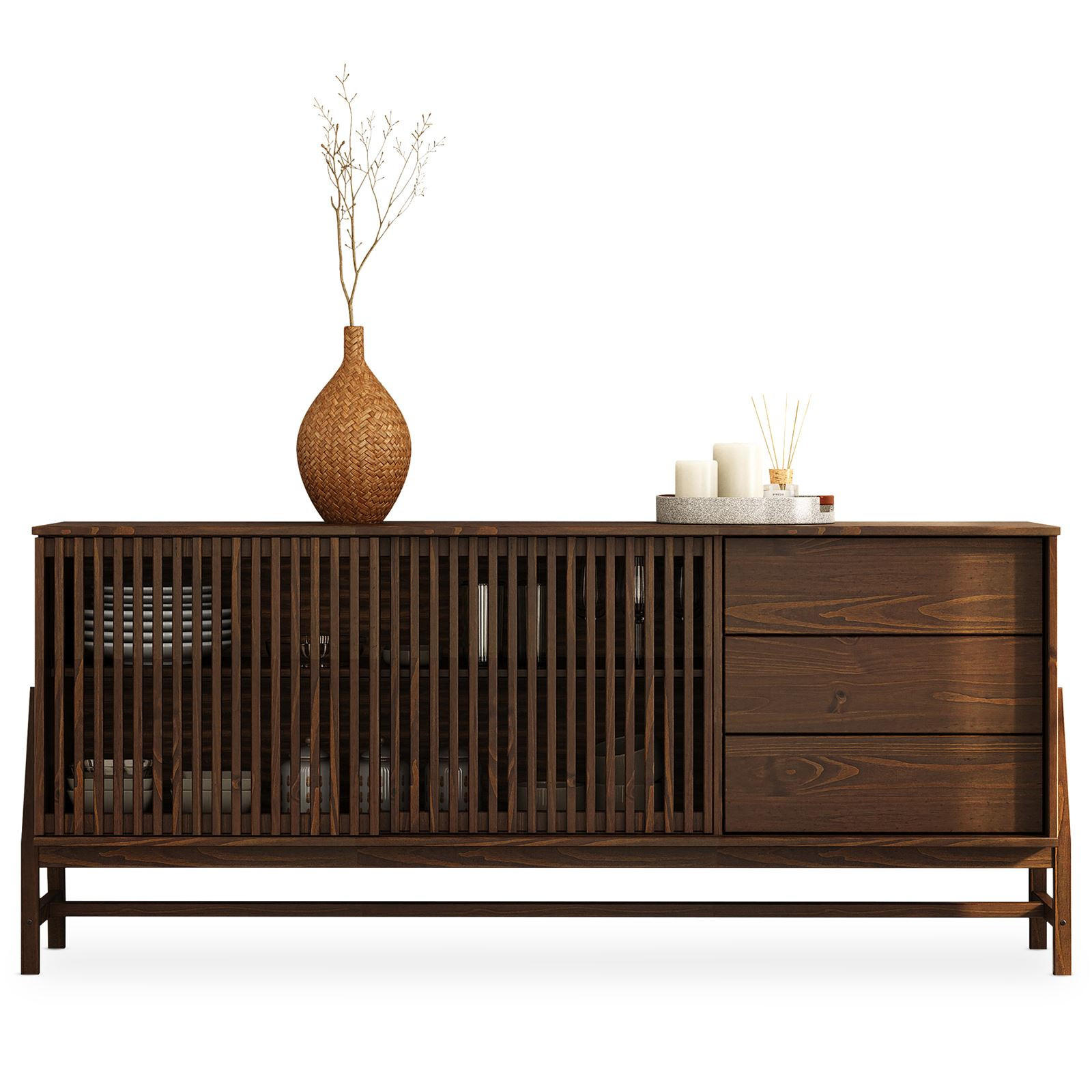 Idimex Sideboard Nussbaum 175x75x41 cm