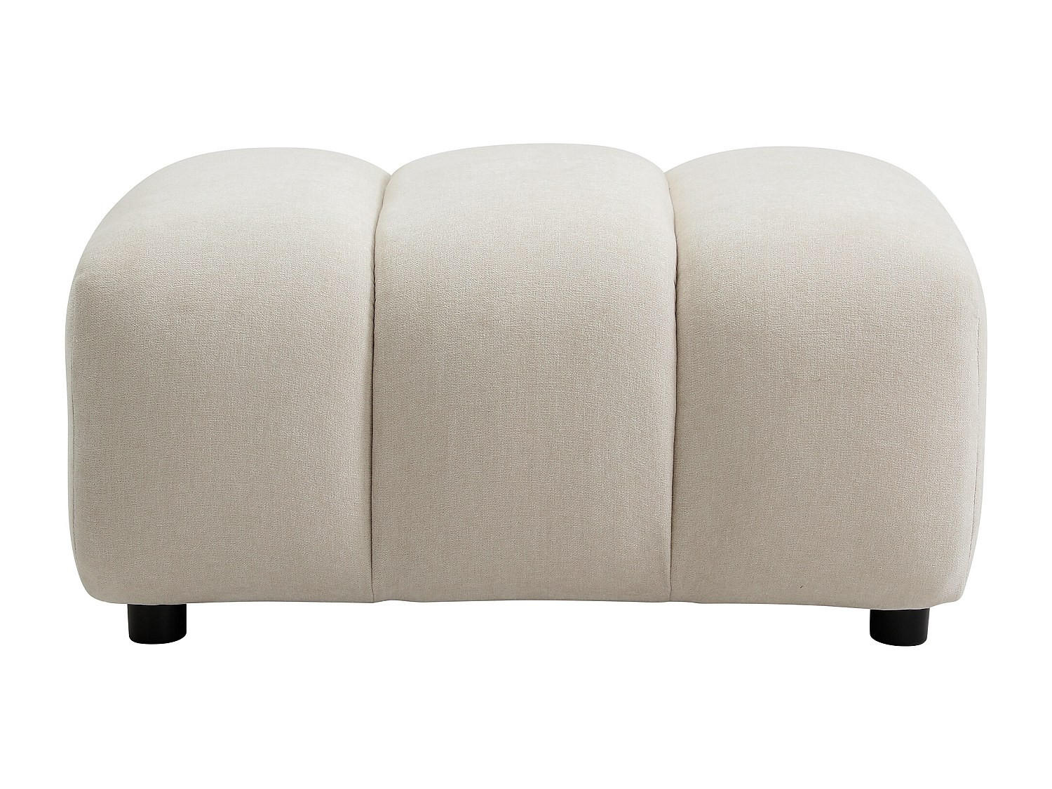 SITZHOCKER - 1 Person - stoff - beige Jutini - Beige, Kunststoff/Textil (92/45/84cm) - Vente-Unique