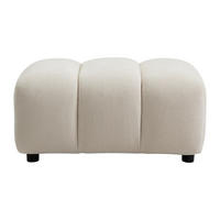 SITZHOCKER - 1 Person - stoff - beige Jutini - Beige, Kunststoff/Textil (92/45/84cm) - Vente-Unique